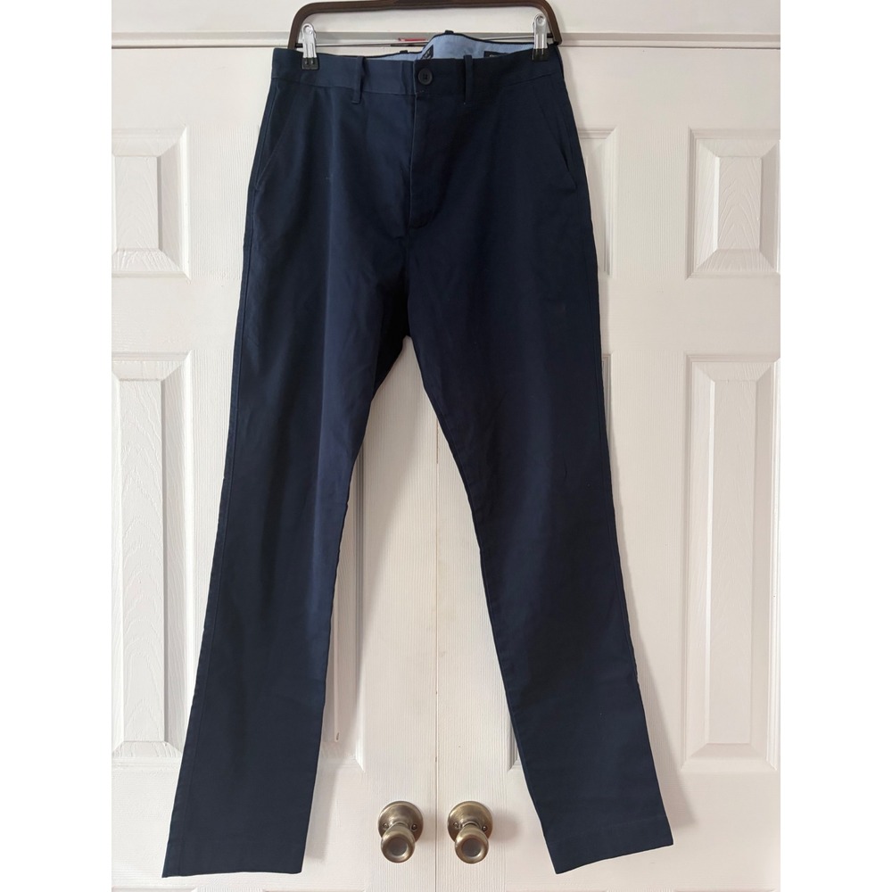 J.Crew Original Chino Athletic Slim Navy Blue Pants 33x34 Mens Trousers